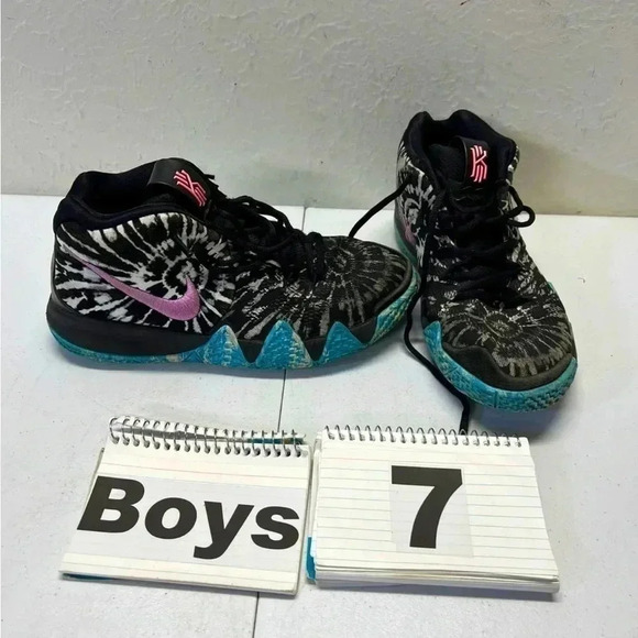 Nike Kyrie 7Y All Star Venice Beach Tie Dye Black - Picture 1 of 7